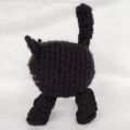 czarny kot włoczkowy