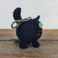 czarny kot brelok do kluczy