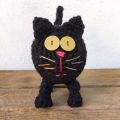 włoczkowy czarny kot