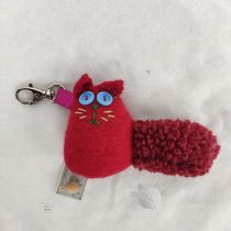 czerwony kot brelok do kluczy
